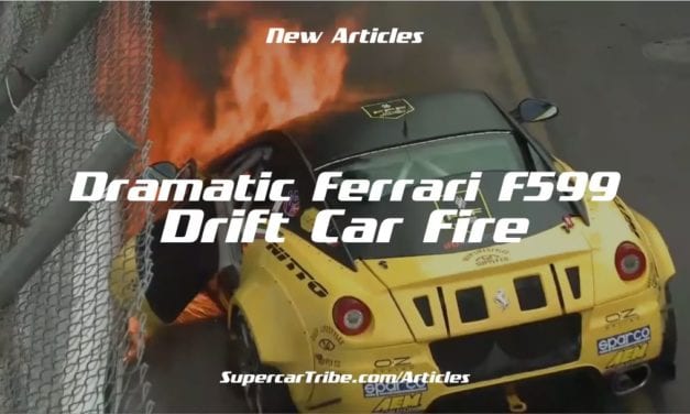 Dramatic Ferrari F599 Drift Car Fire