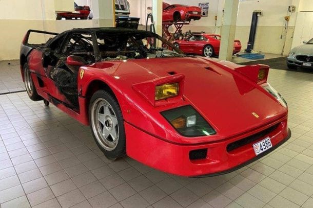 Burned Out Ferrari F40 Gets a Full Restoration | SupercarTribe.com